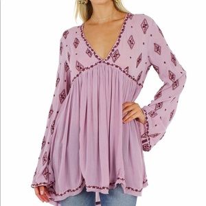 Free people diamond embroidered top